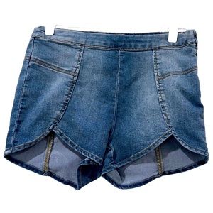 Free People Blue Jean Shorts